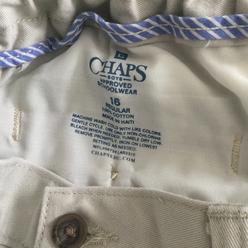 Chaps Boys khaki Pants. Size 16 reg. - Picture 3 of 3